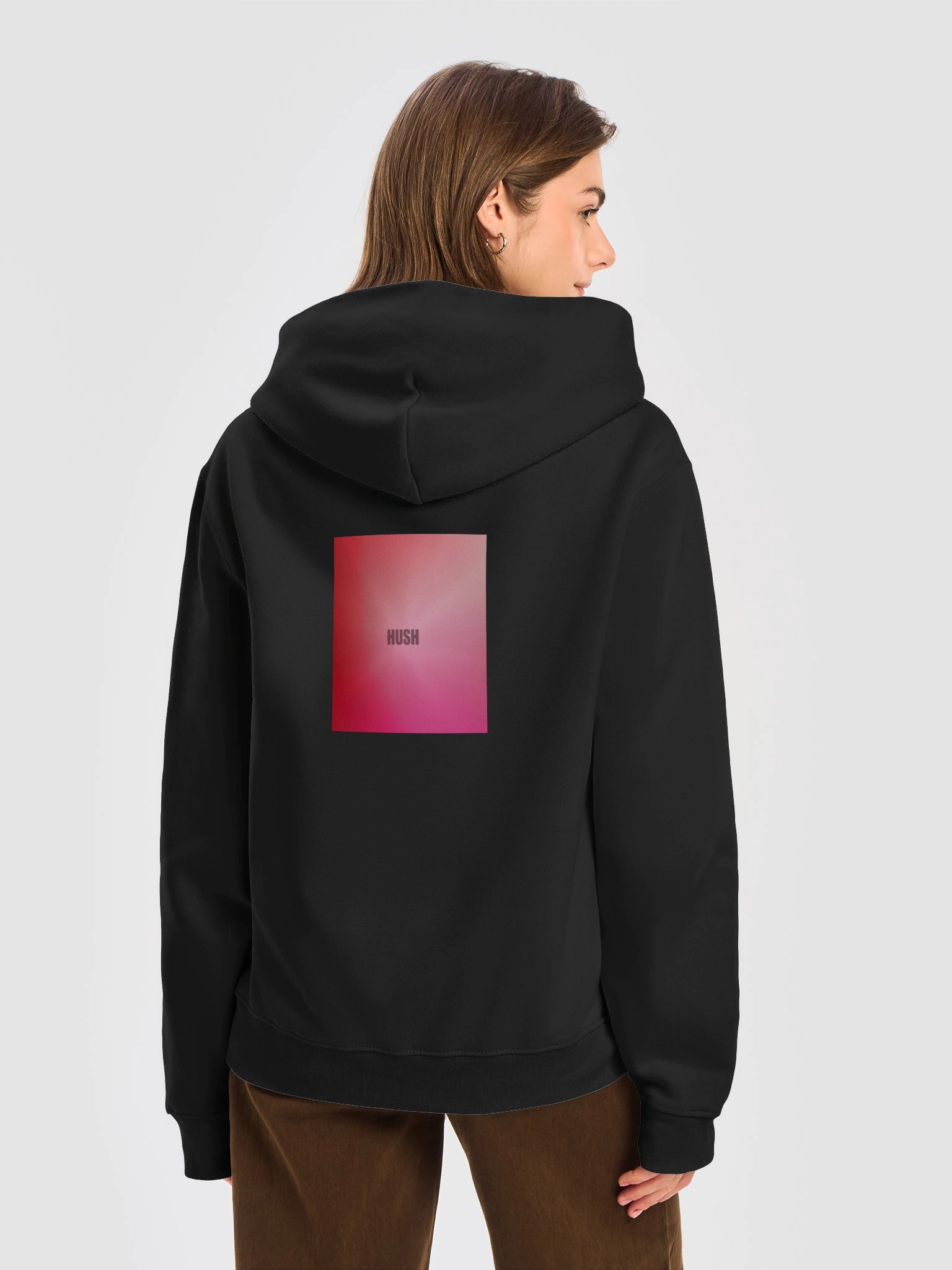 HUSH HOODIE WHITE LOGO product image (6)