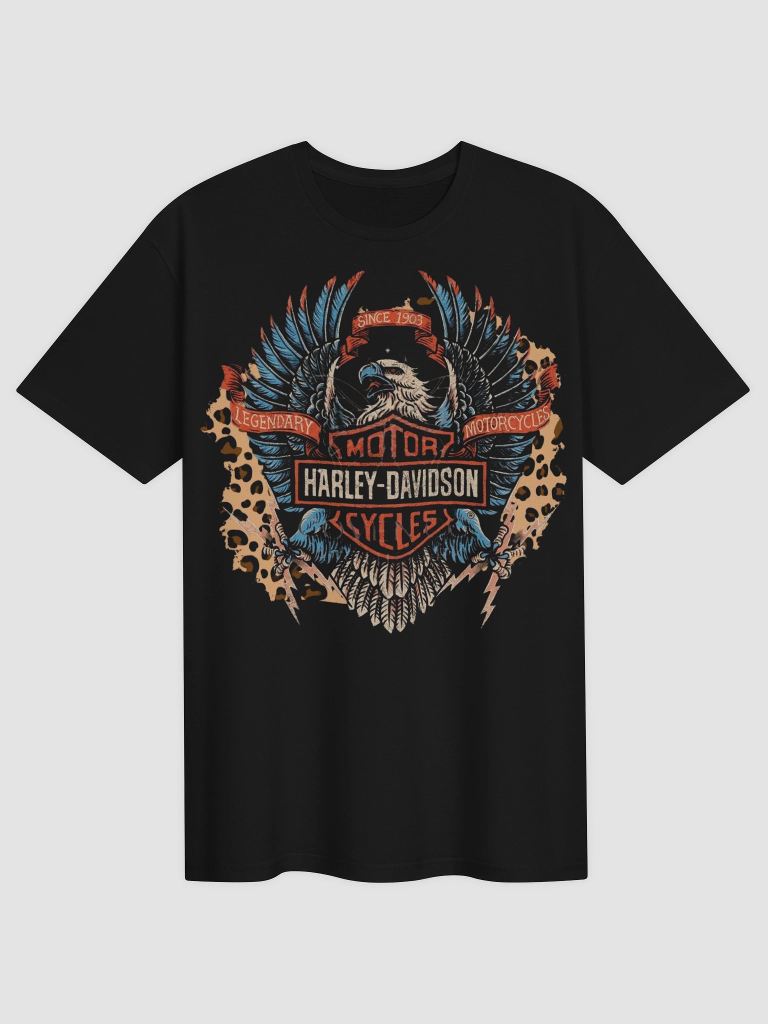 Harley-Davidson Since 1903 Legendary T-Shirt | Vintage Bar & Shield Cycles Typography | American V-Twin Motorcycle Apparel product image (1)