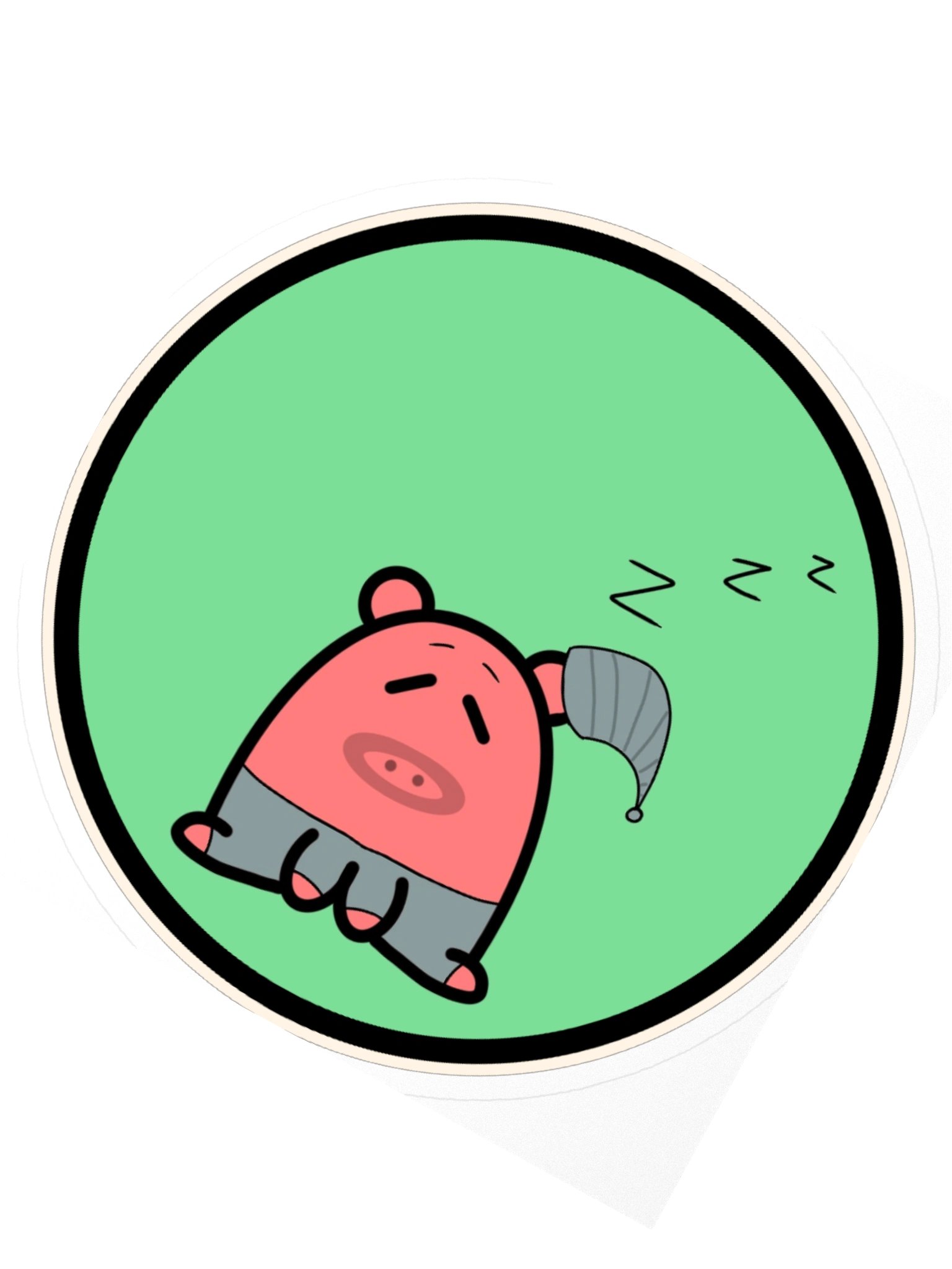 Sleepy Pig Sticker product image (6)