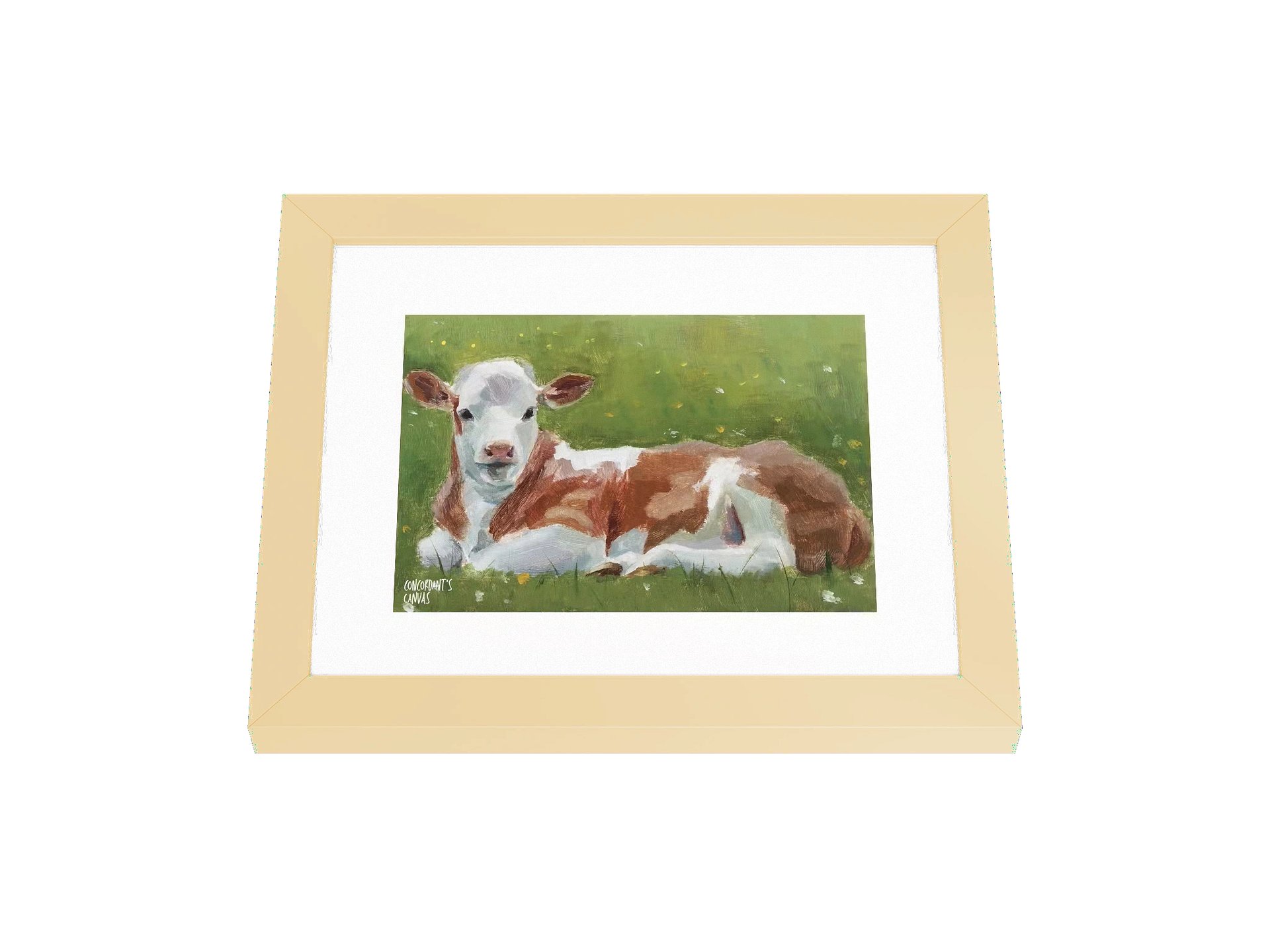 Framed Lavender the Calf - Painted Live 12/08/2025 product image (3)