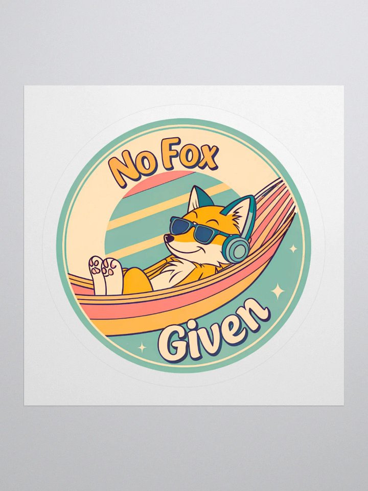 Foxy Vibes Kiss Cut Sticker product image (2)