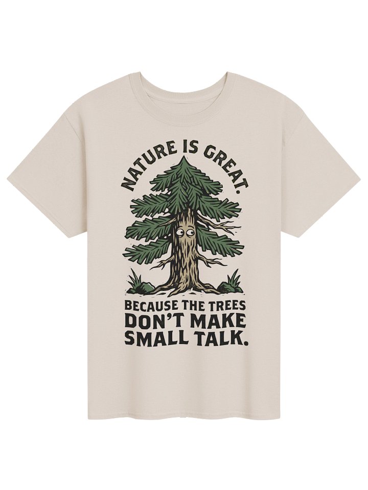Funny Introvert Nature Is Great No Small Talk Hiking T-Shirt product image (4)