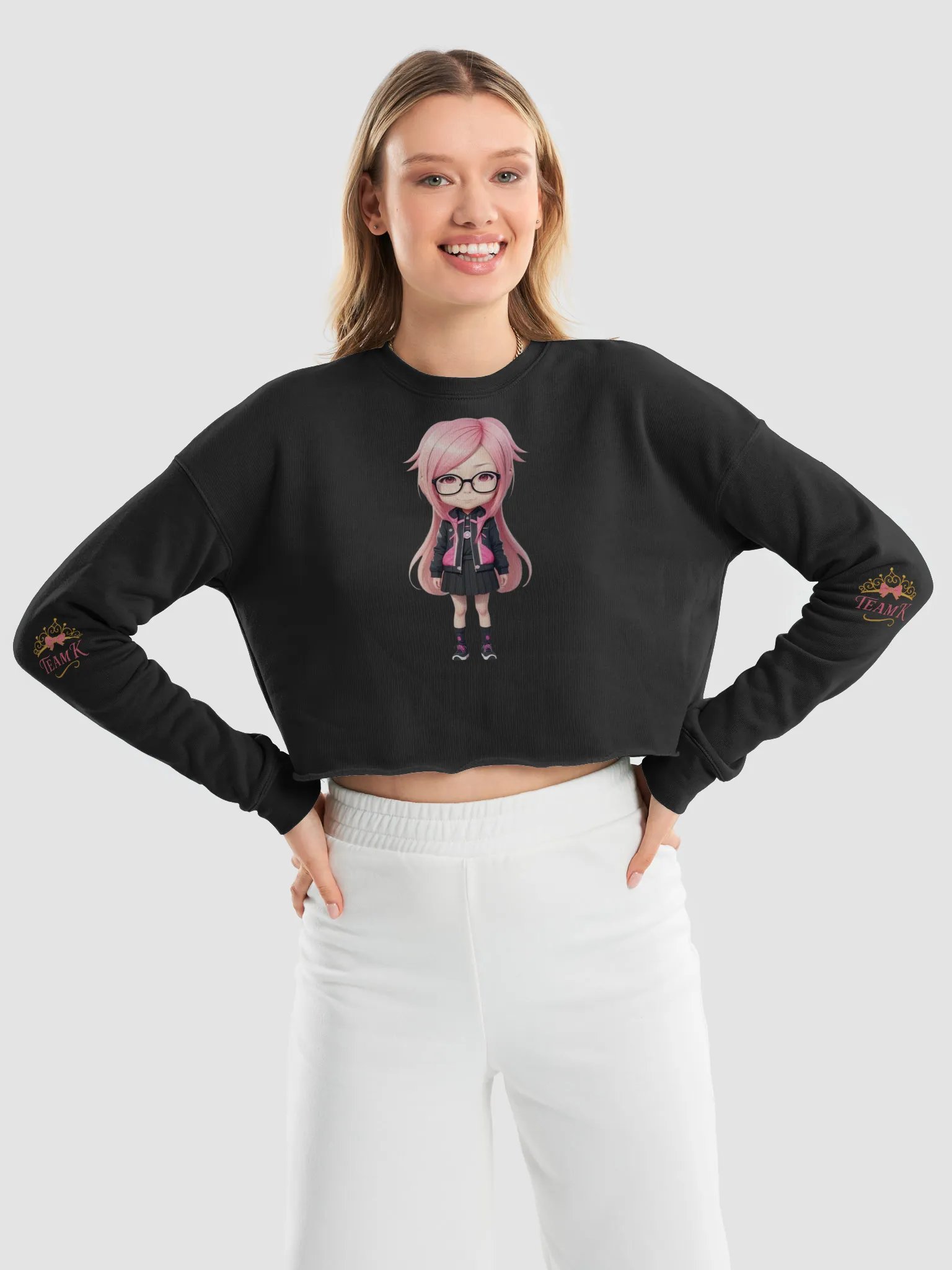(PINK CHIBI) K Crop Sweatshirt product image (9)