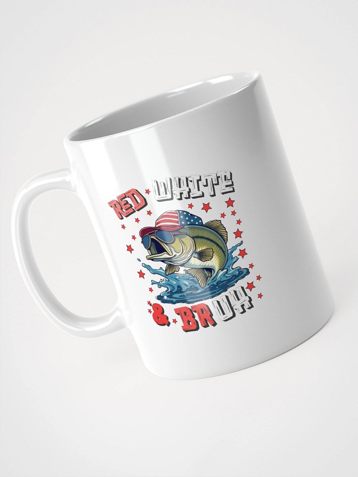 Red White And Bruh Fishing Patriotic Vibes Mug product image (2)