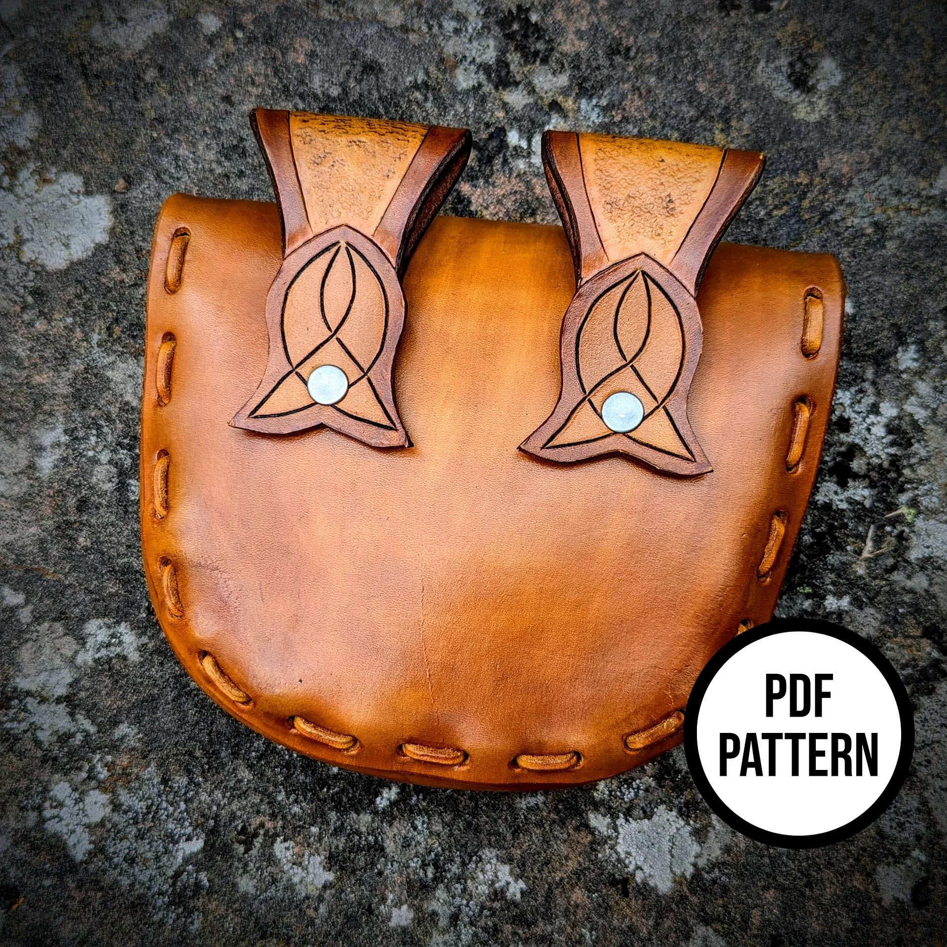 Leather Belt Pouch - PDF Pattern for Leatherwork product image (3)