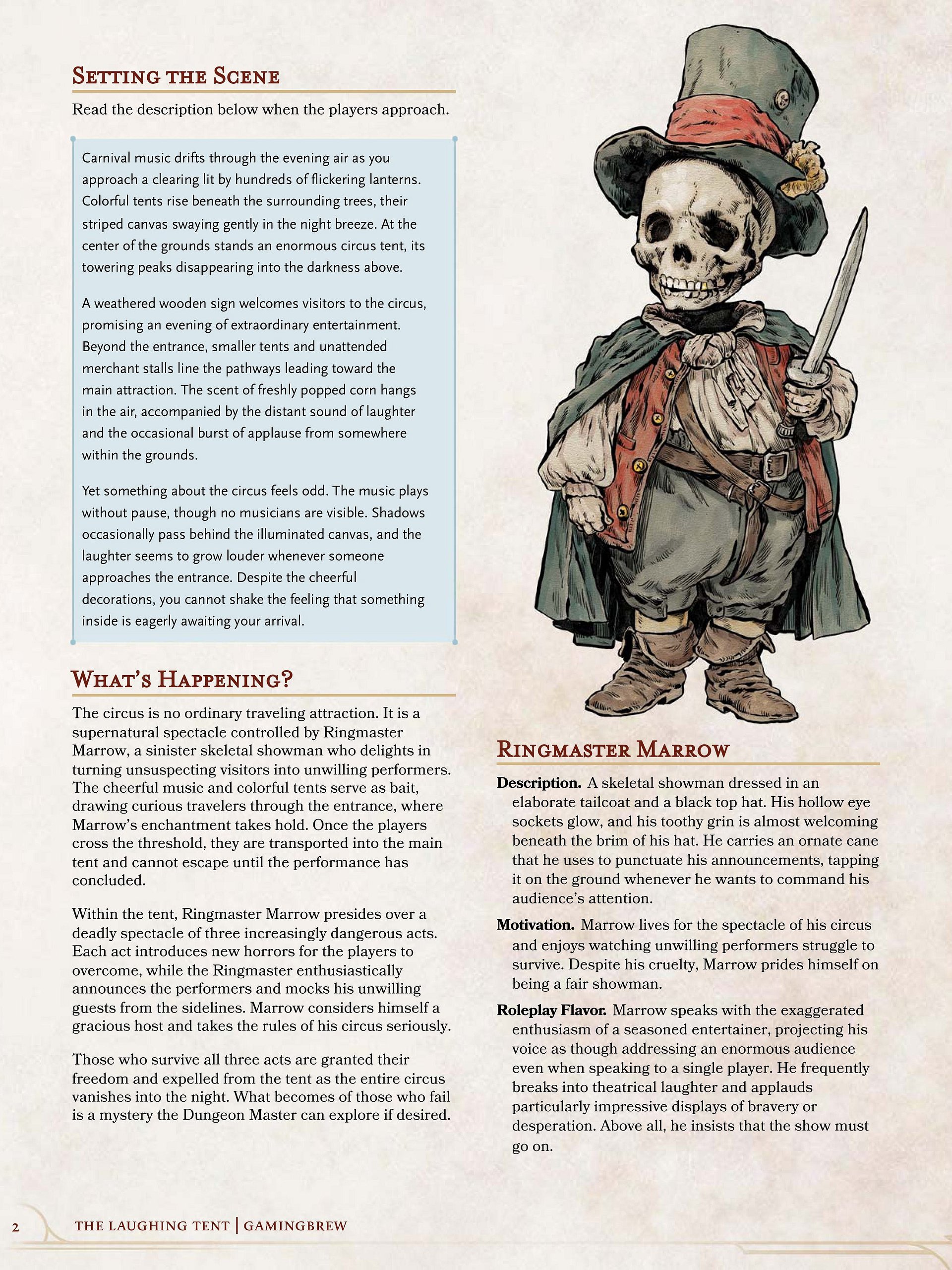 The Laughing Tent | Short Rest Stories | 6th level product image (3)