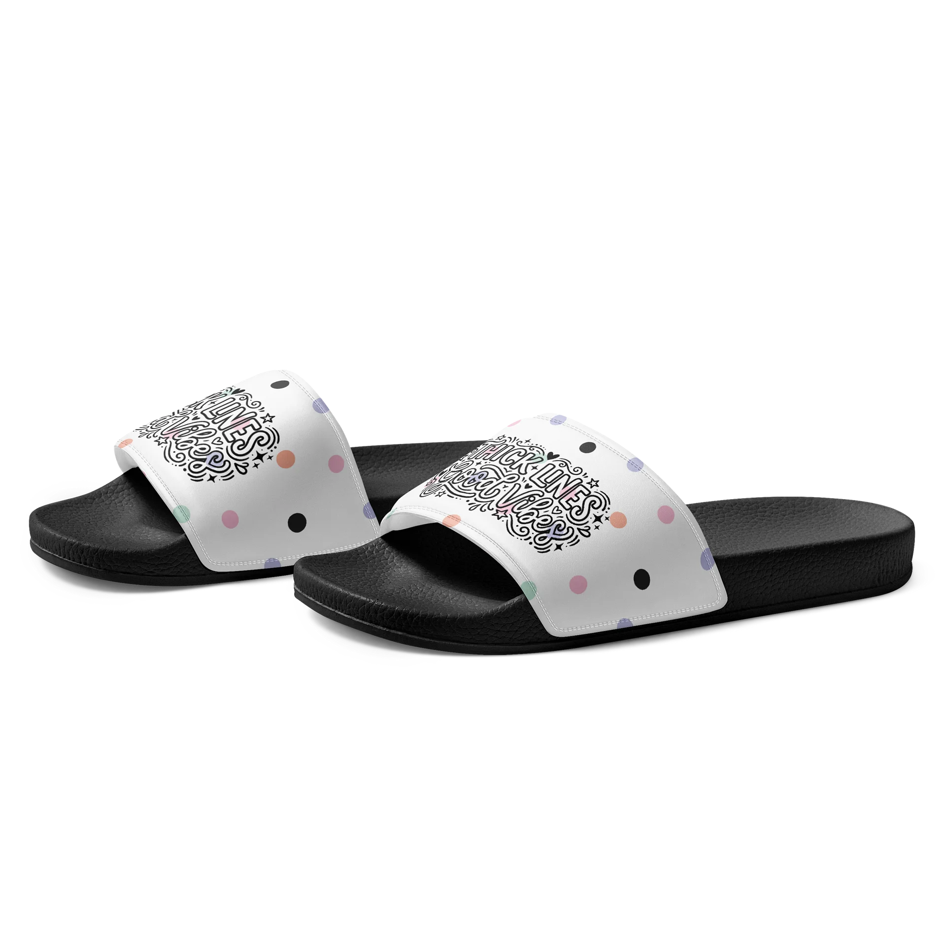 Good Vibes Polka Dot Men's Slides product image (3)