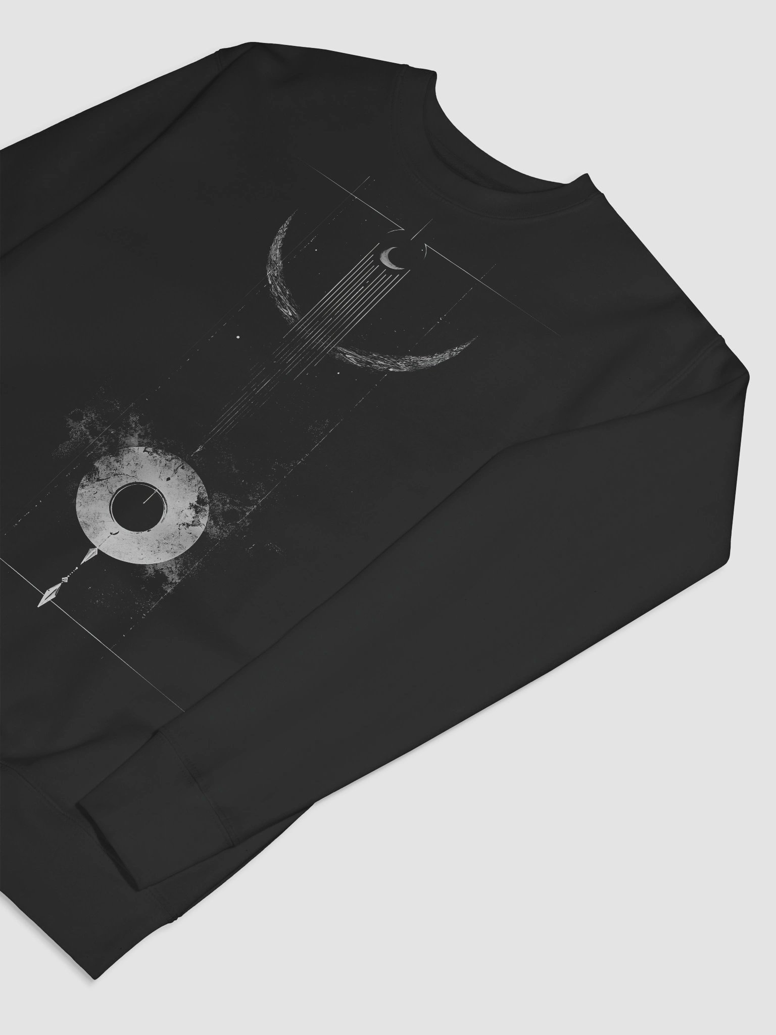 Occult Eclipse Sigil Black Crewneck Sweatshirt product image (7)