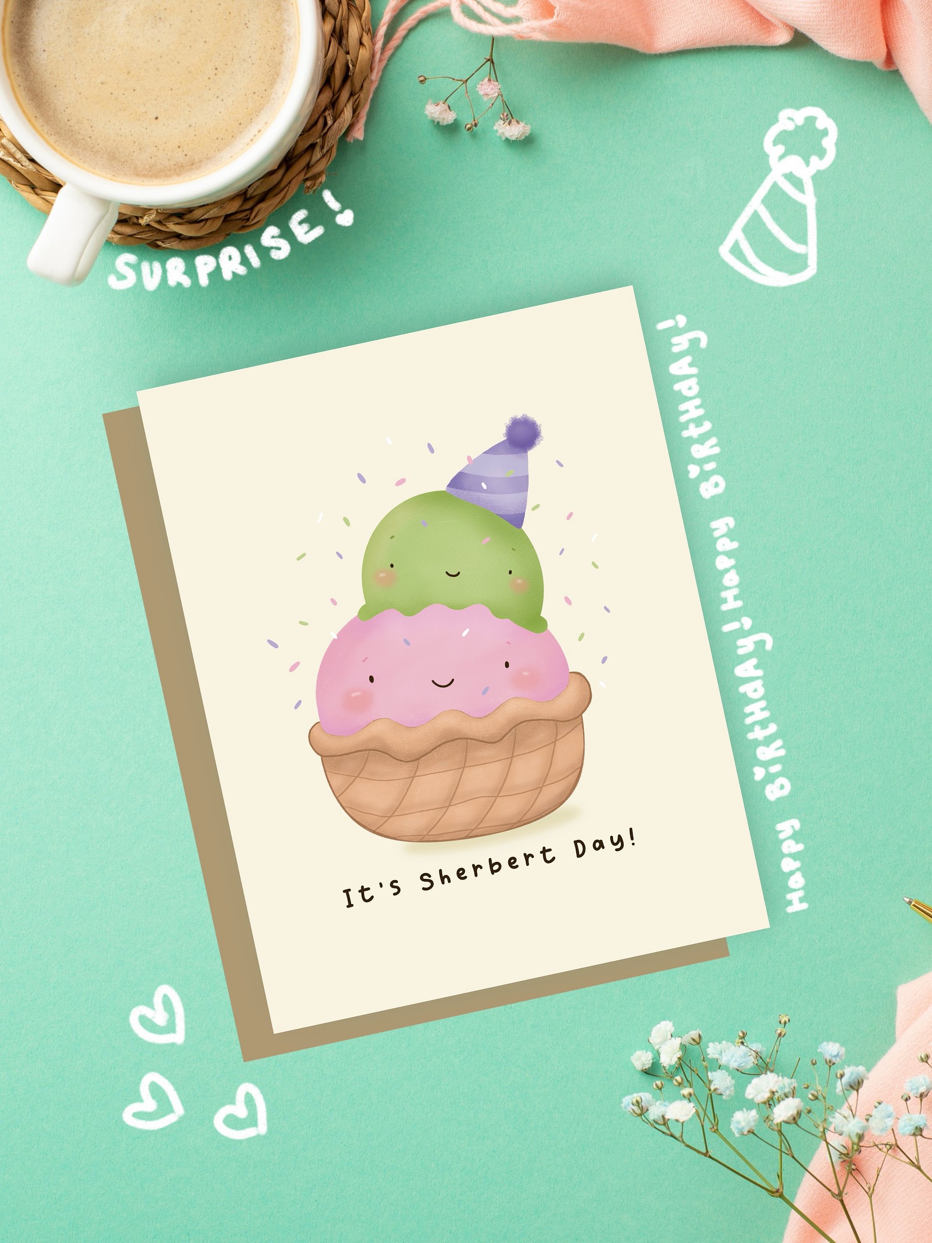 It's Sherbert Day Birthday Card product image (2)