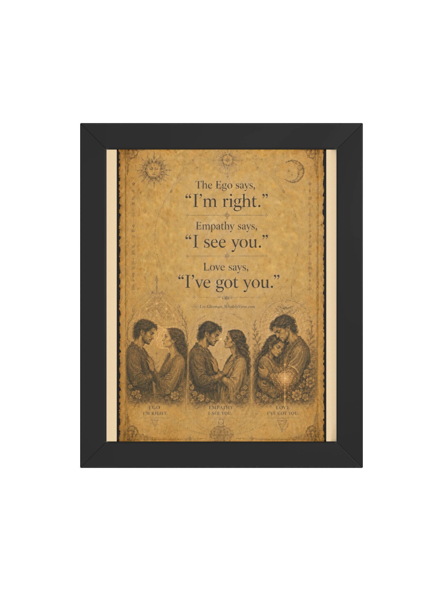 Love Holds What Ego Protects — WholelyVerse Framed Art Print product image (53)