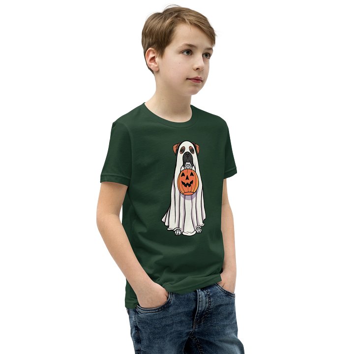 Halloween Boxer(Red, Black Mask) Youth T-Shirt product image (2)