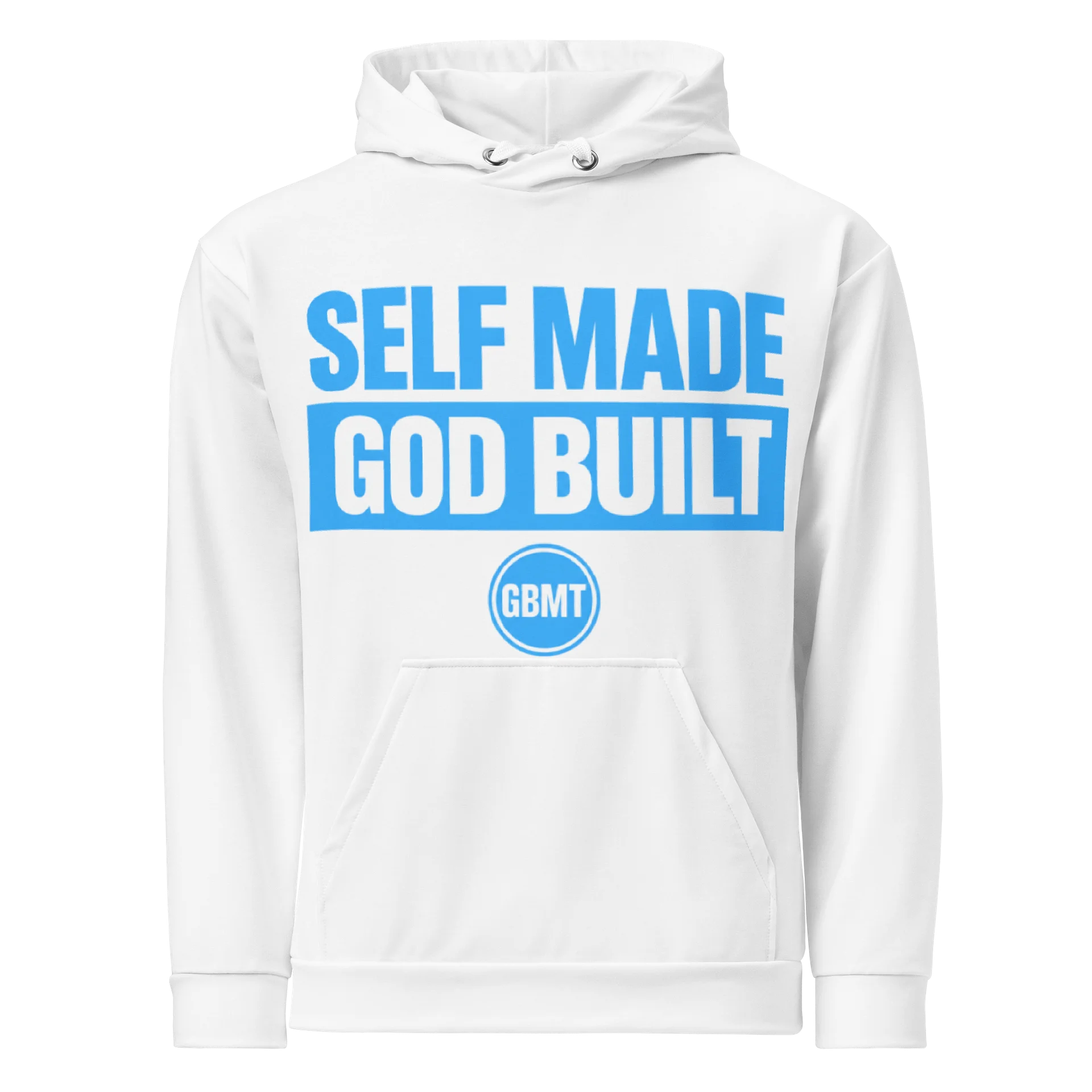 Self Made God Built Hoodie – Sky Blue Edition product image (1)