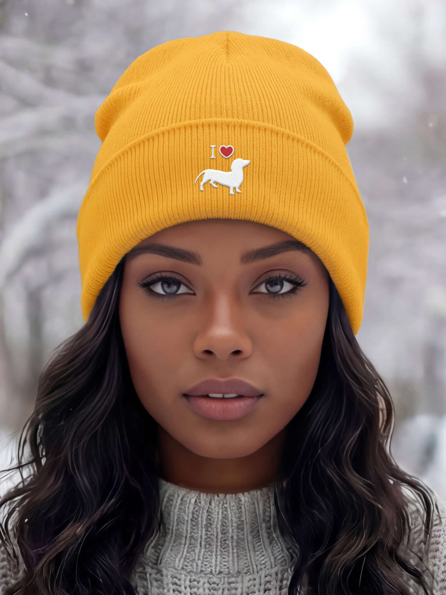 Dachshund lover Embroidered Cuffed Beanie – Soft & Cozy Unisex Accessory for Everyday Elegance product image (3)