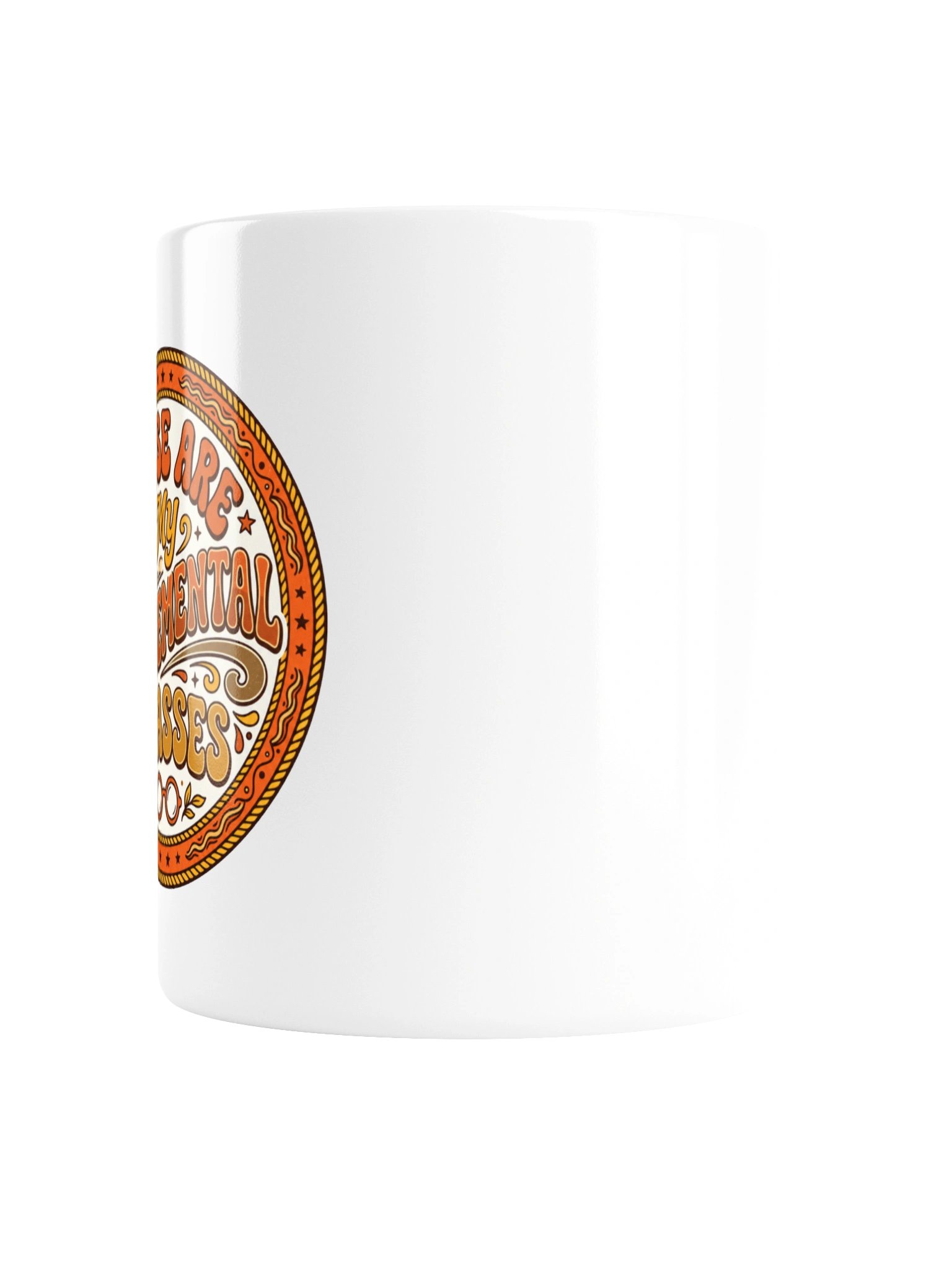 These Are My Judgemental Glasses - Retro Badge Mug product image (4)