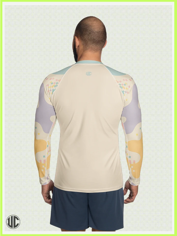Theo’s Digital Wave – Men’s Rash Guard product image (2)
