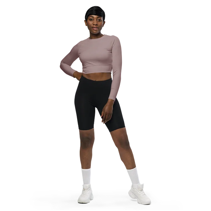 Dusty Pink All-Over Print Crop Top product image (1)