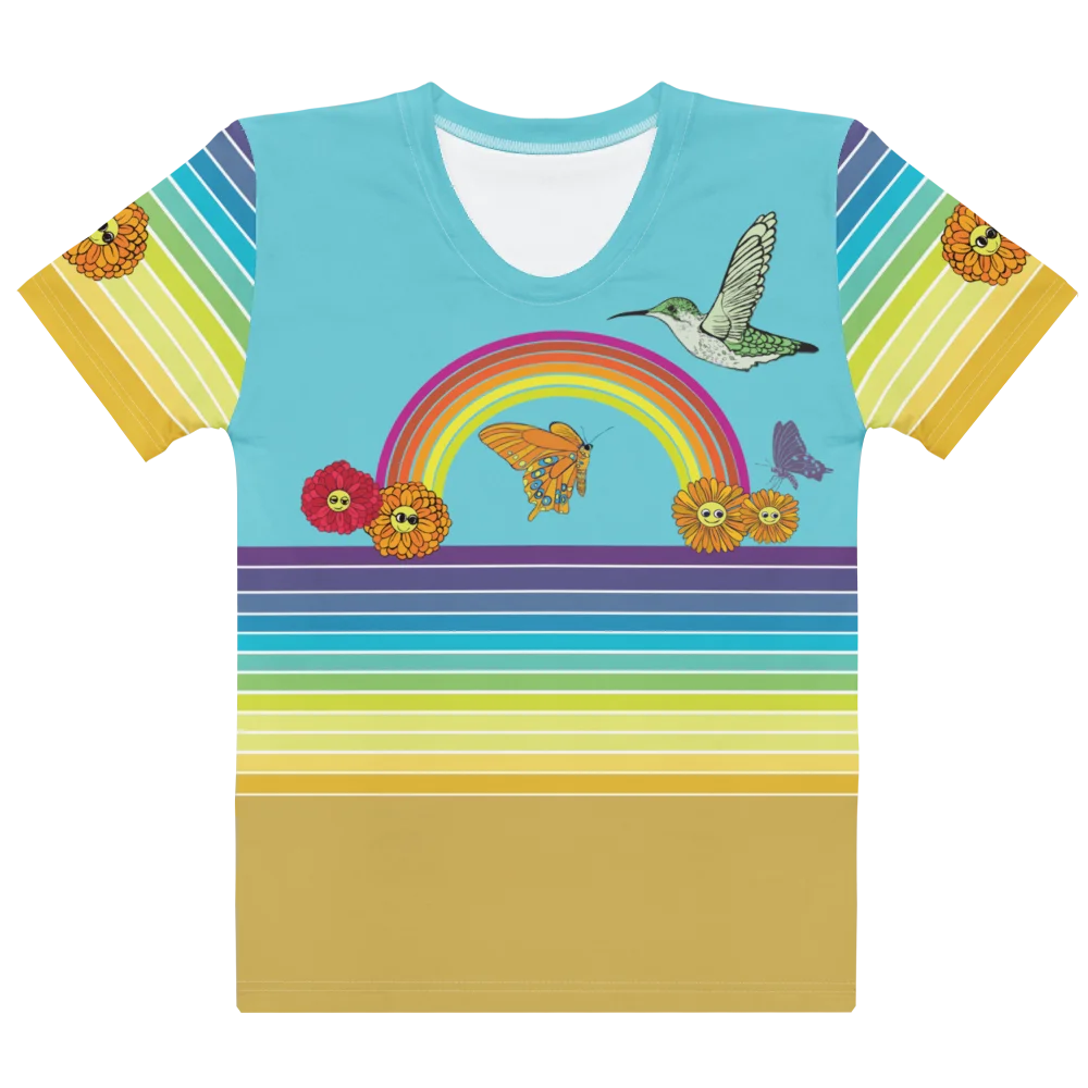 Womens Rainbow Butterfly Dream T-shirt product image (1)