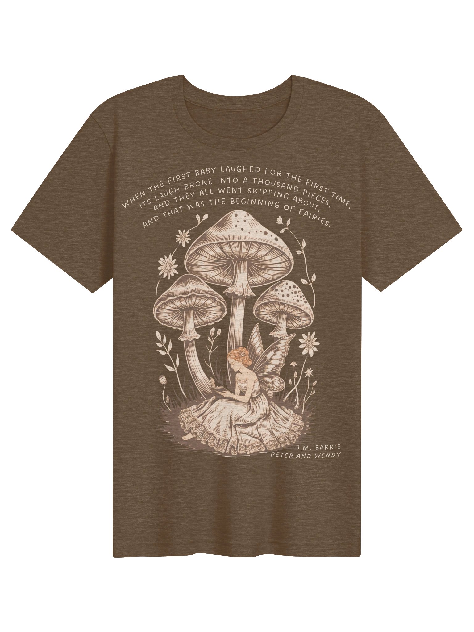 Peter Pan Fairy Quote T-Shirt, Literary "Peter and Wendy" Graphic Tee product image (2)