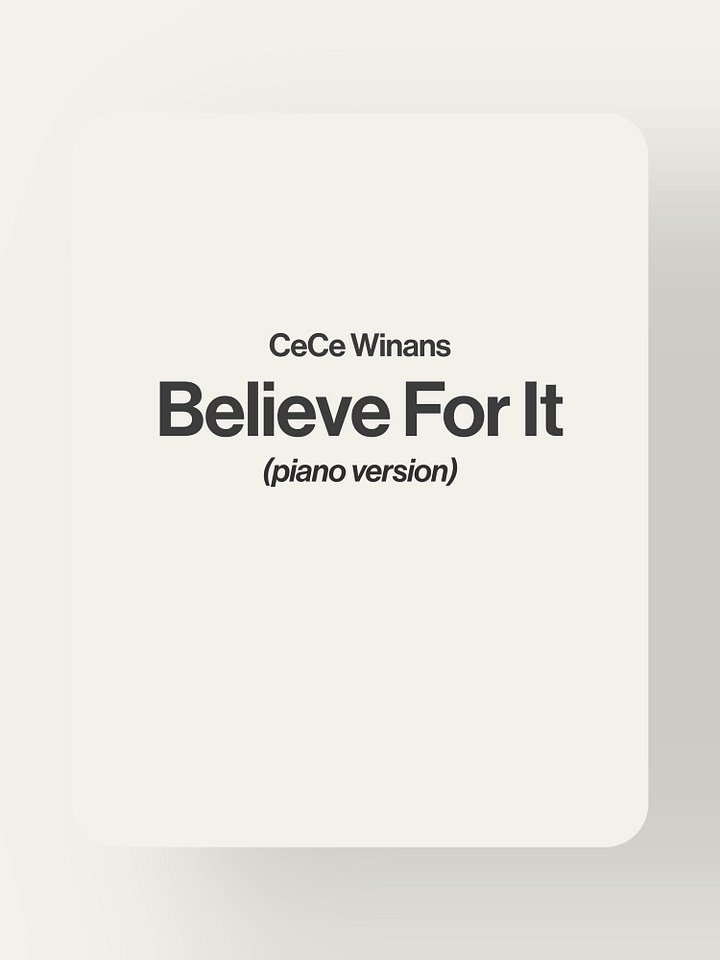 Believe For It - CeCe Winans product image (1)