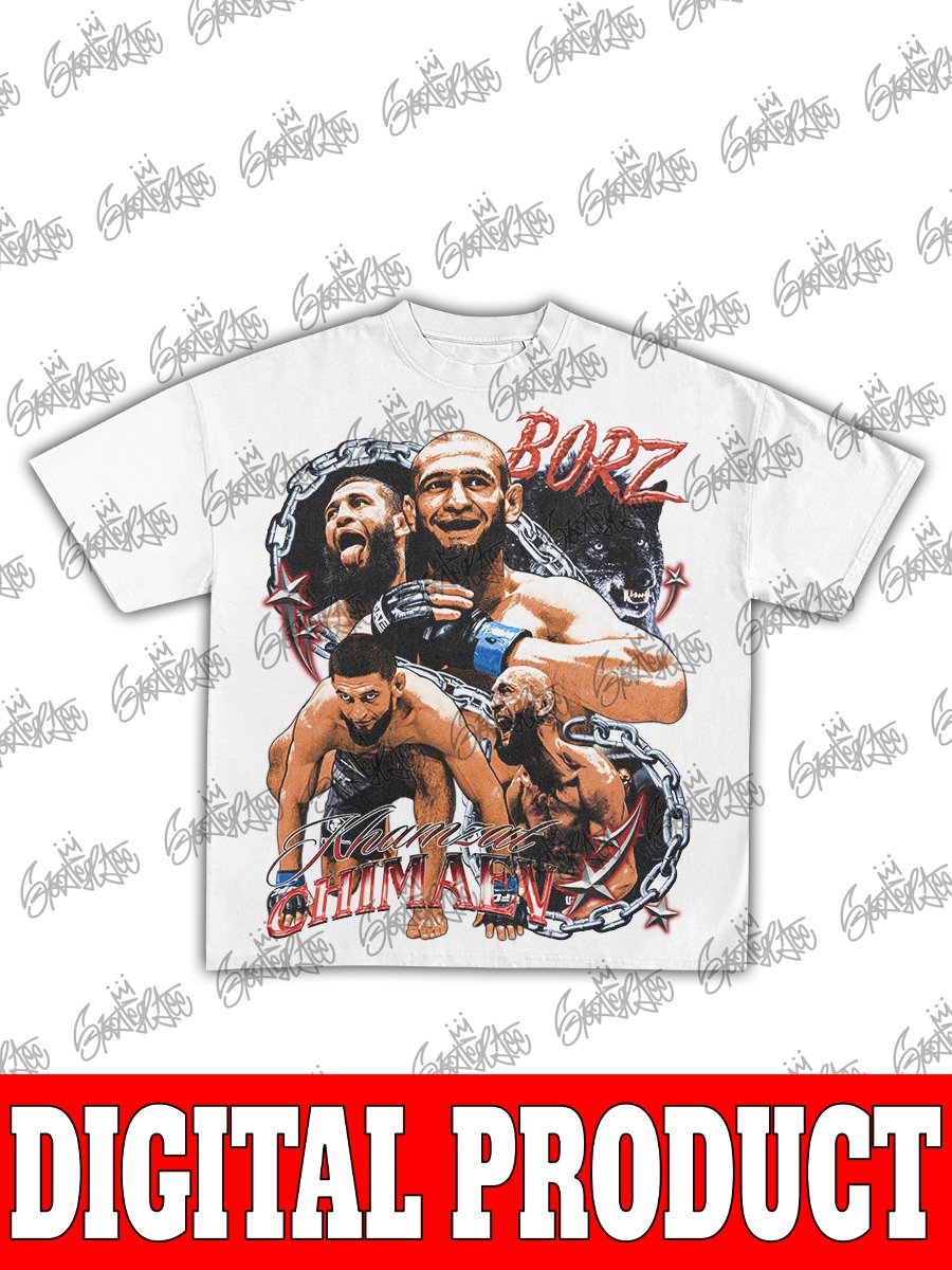 Khamzat "Borz" Chimaev UFC Middleweight Champion Vintage MMA Bootleg Graphic product image (2)
