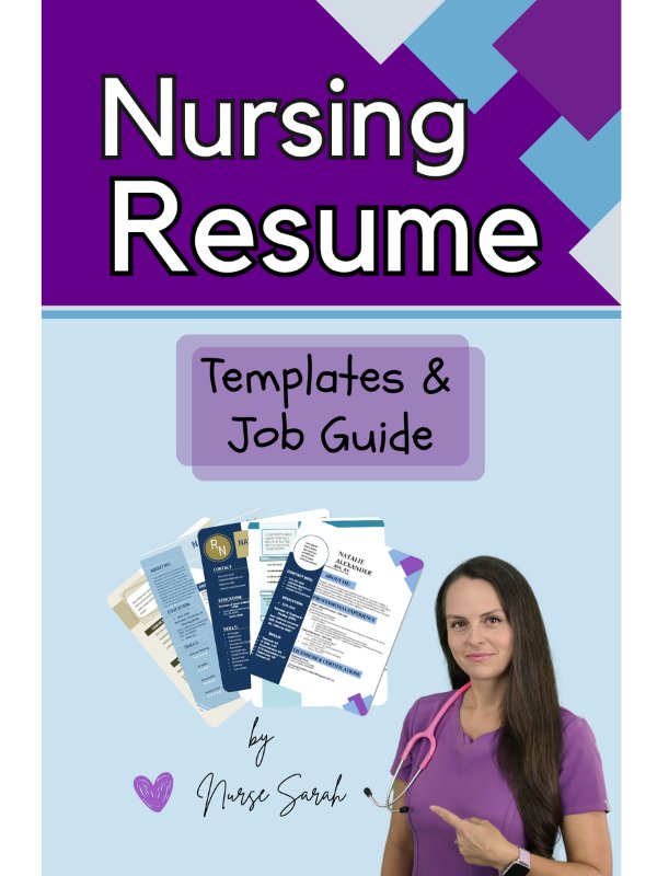 Nursing Resume Templates and Job Guide by Nurse Sarah® (Digital) product image (1)