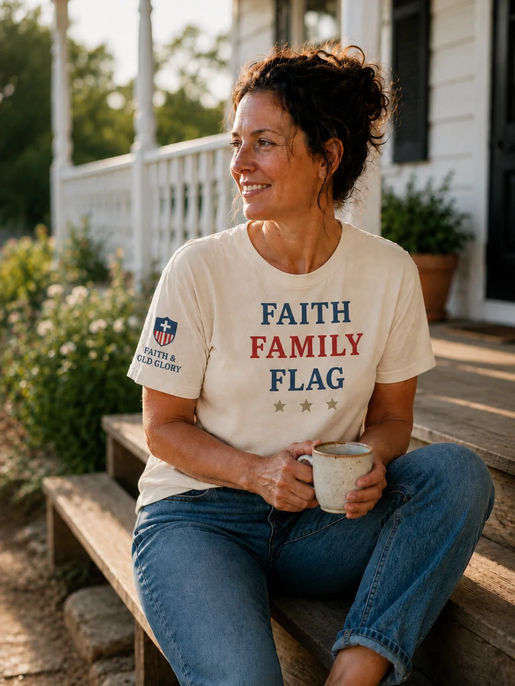 Faith Family Flag Tee product image (1)