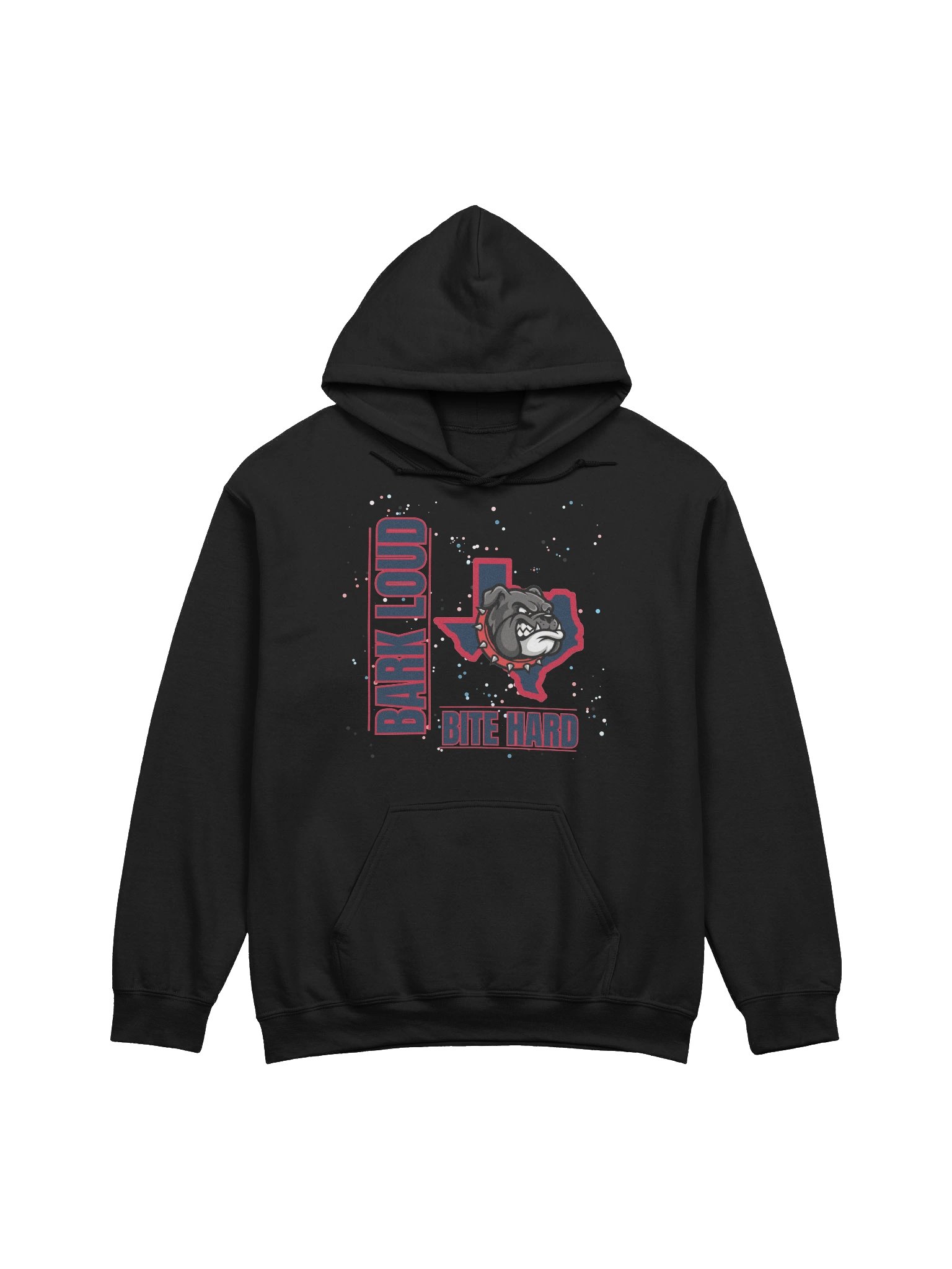 Bark Loud Spirit Hoodie - Red on Blue product image (21)