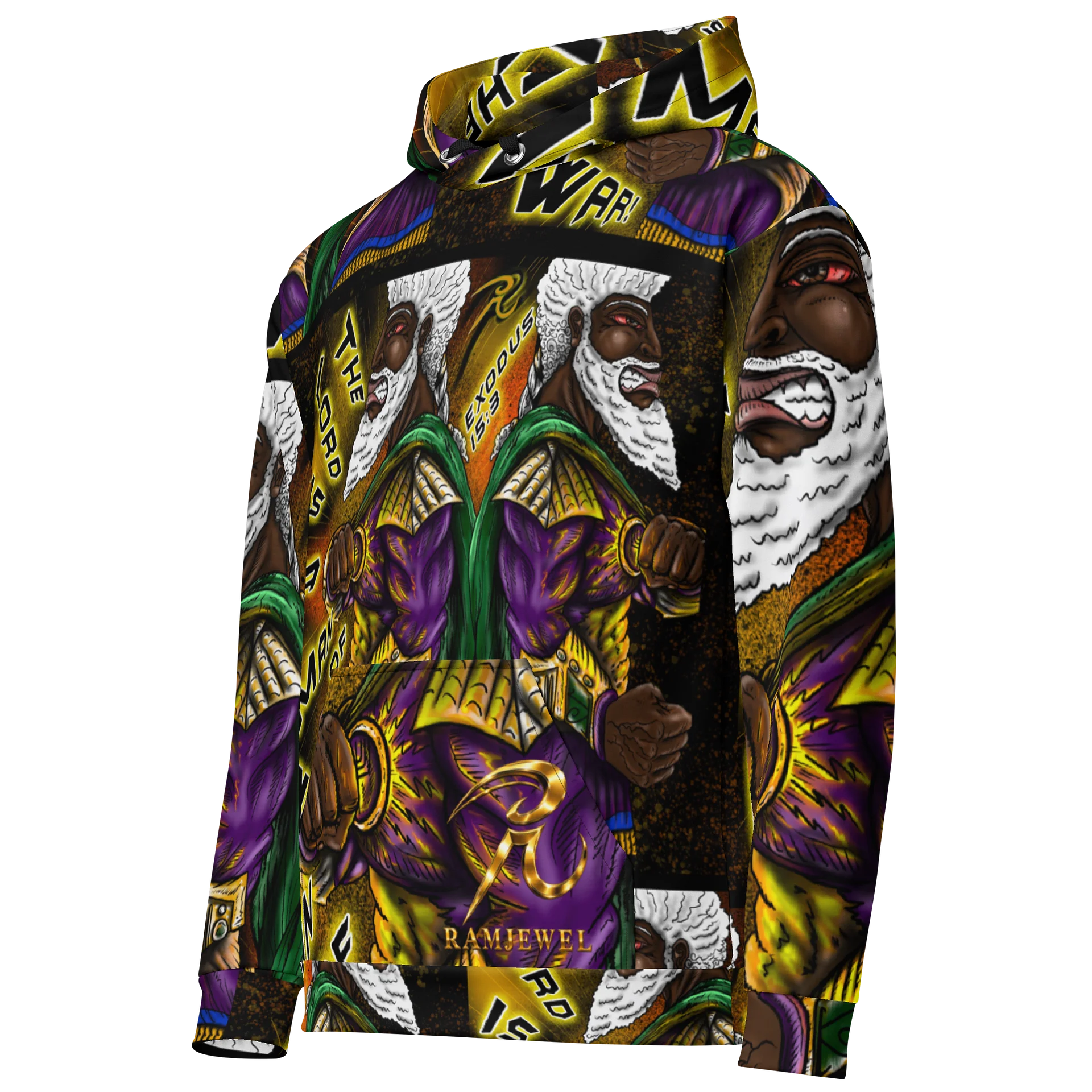 The Lord, A Man of War Pattern Hoodie product image (2)
