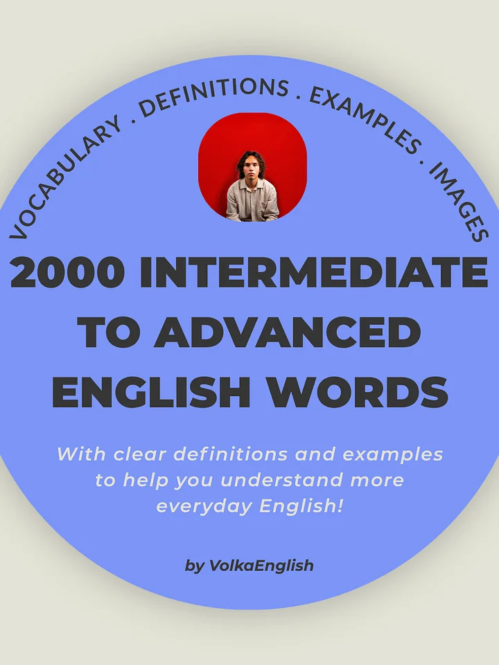NEW! 2000 Intermediate to Advanced English Vocabulary Textbook (398 pages) product image (1)