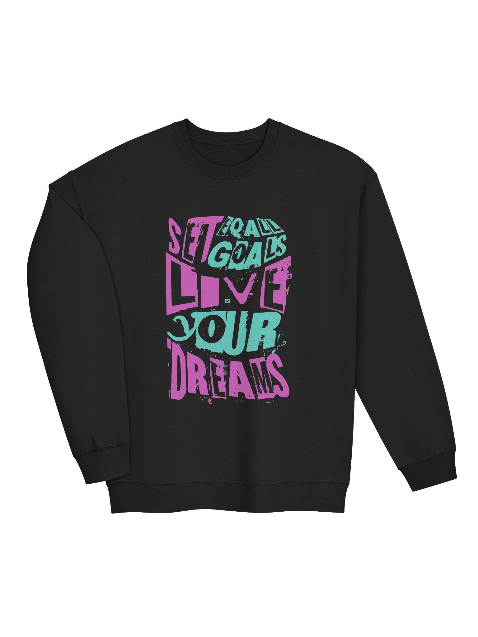Live Your Dreams Crewneck Gildan Sweatshirt_R3CVR.i mode by EQALL® Essentials_Turquoise / Purple product image (3)
