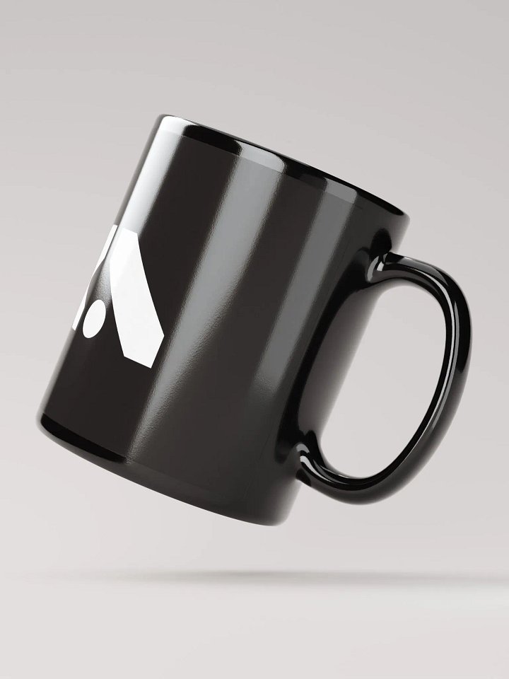 Pixelated Triangles Black Glossy Mug product image (3)