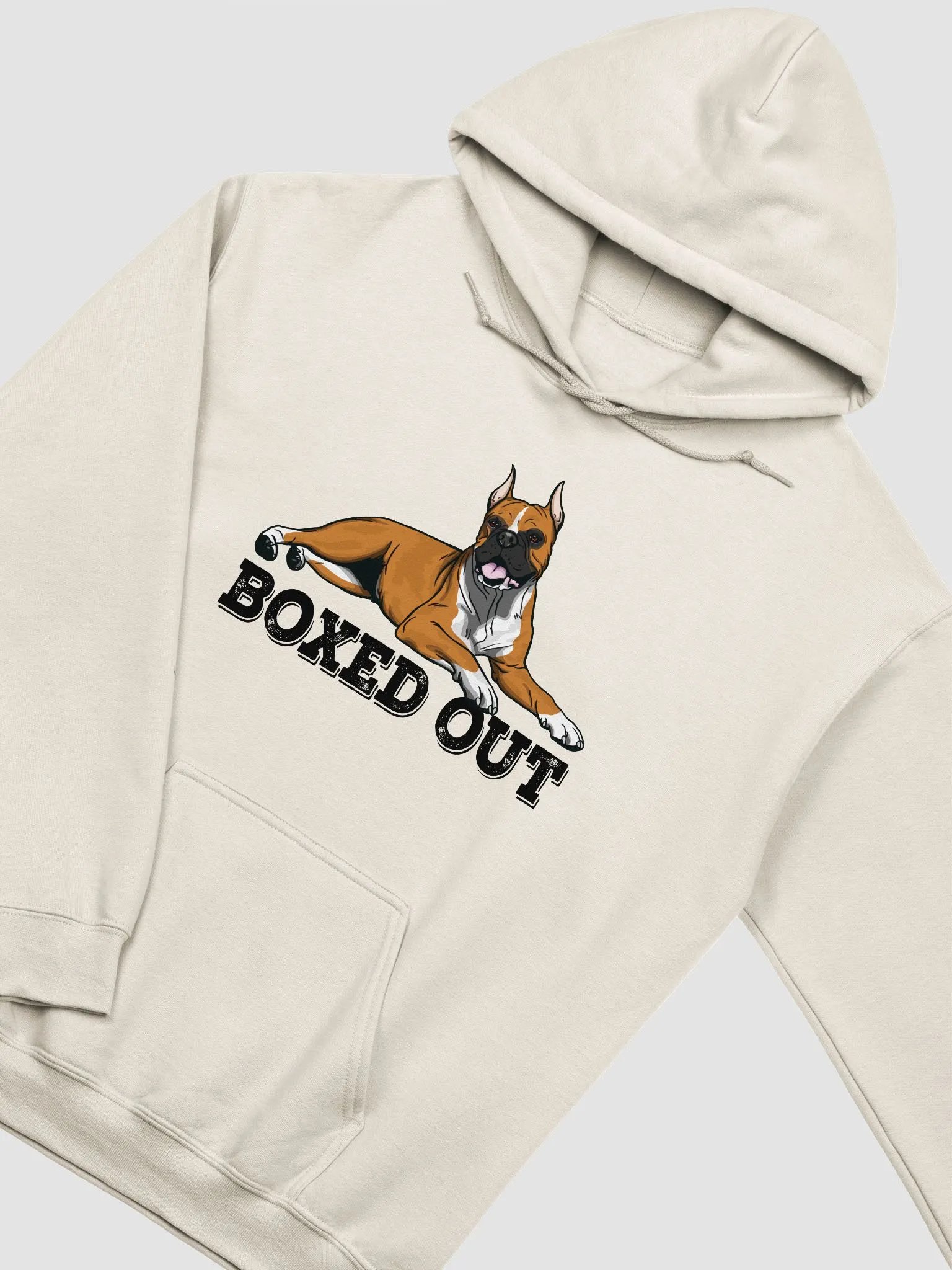 Boxed Out Hooded Sweatshirt of a Boxer Dog(Cropped) | Funny Hoodie for Boxer Paw-rents product image (5)