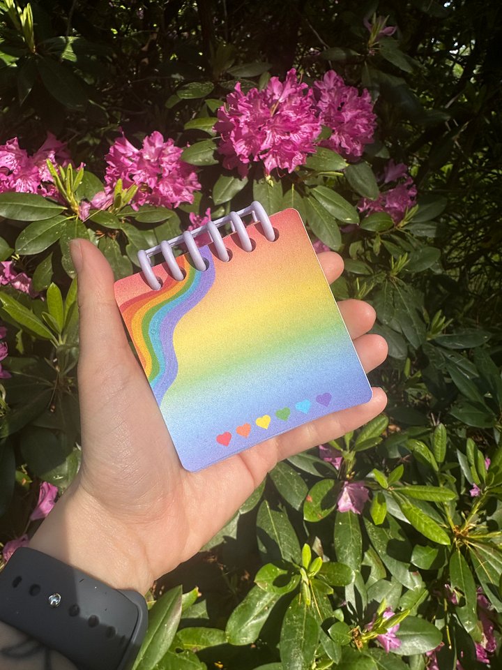 Rainbow Memo Pad 3x3inch With Binding Spine product image (1)