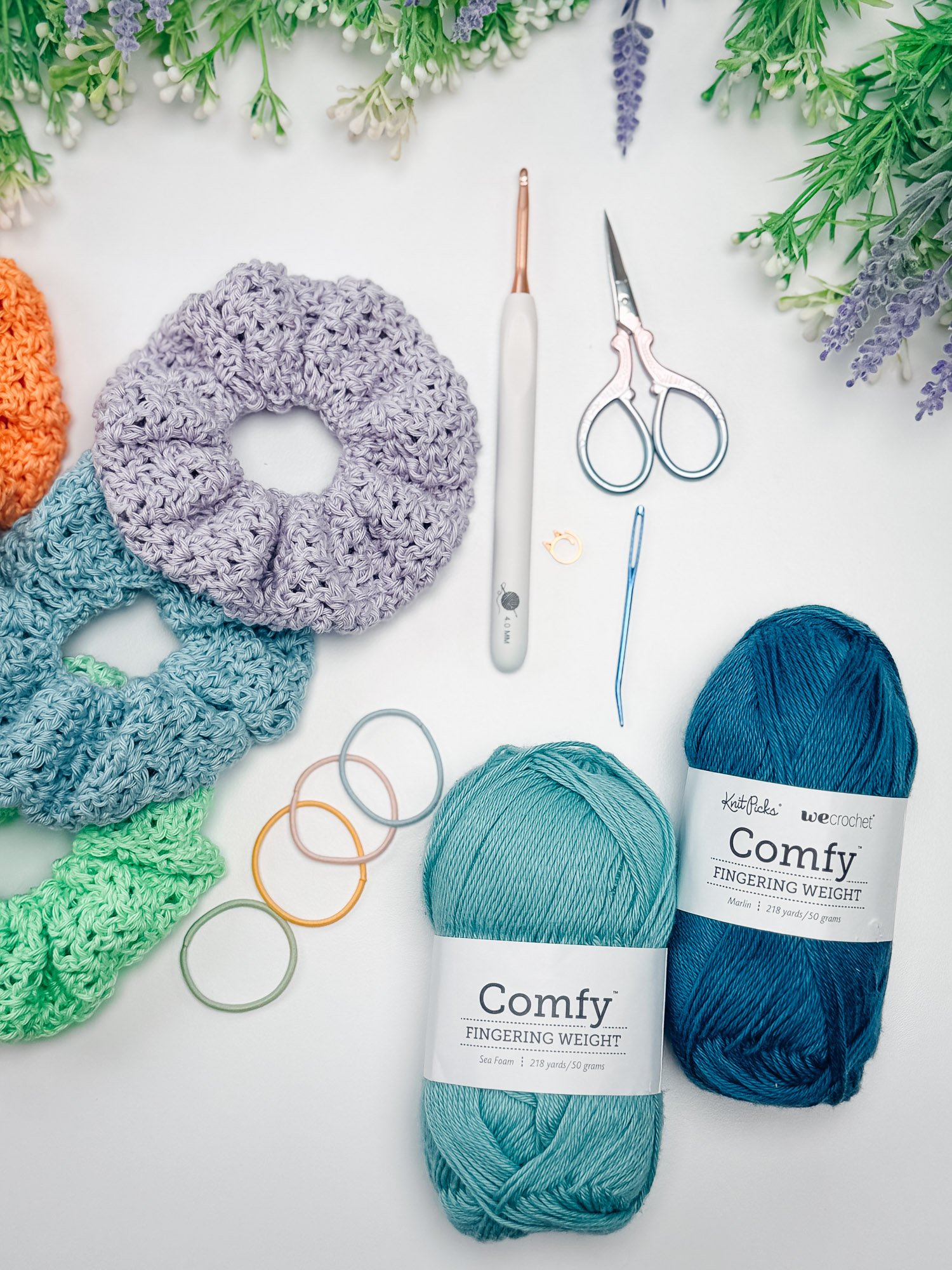 Double Bloom Crochet Scrunchie product image (5)