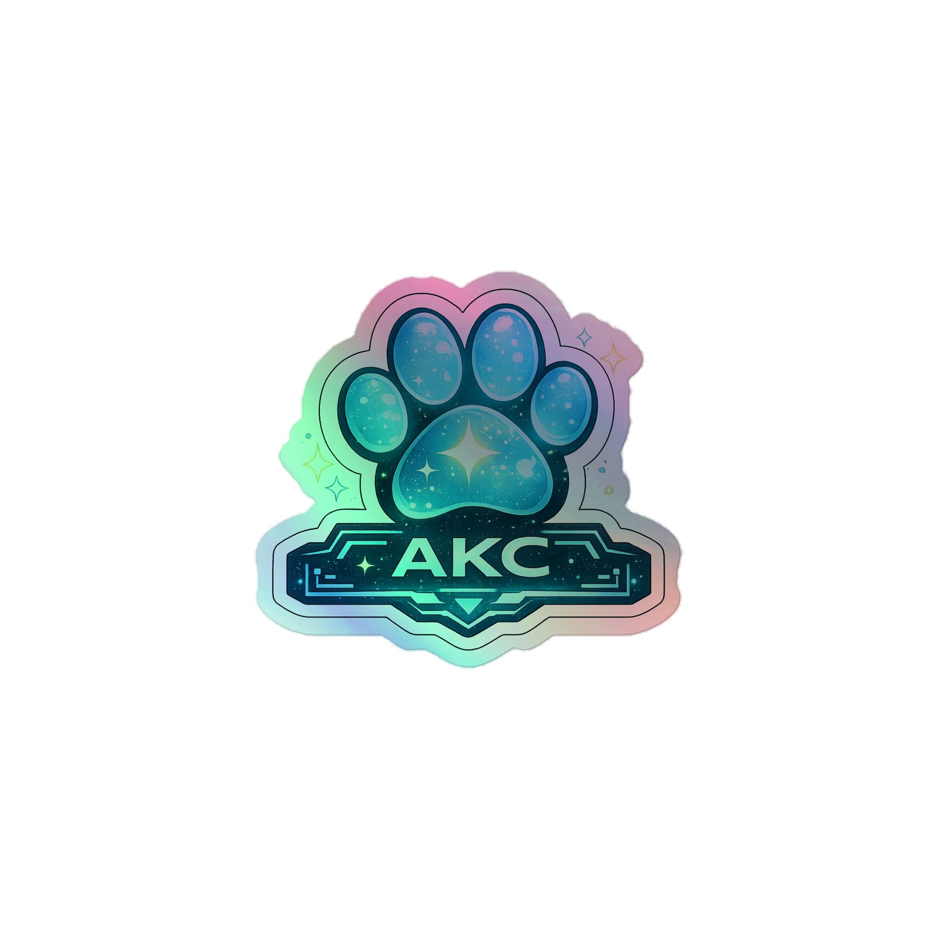 • AKC // Emblem Paw Print Sticker — Holographic | Glimmerkit Series product image (1)