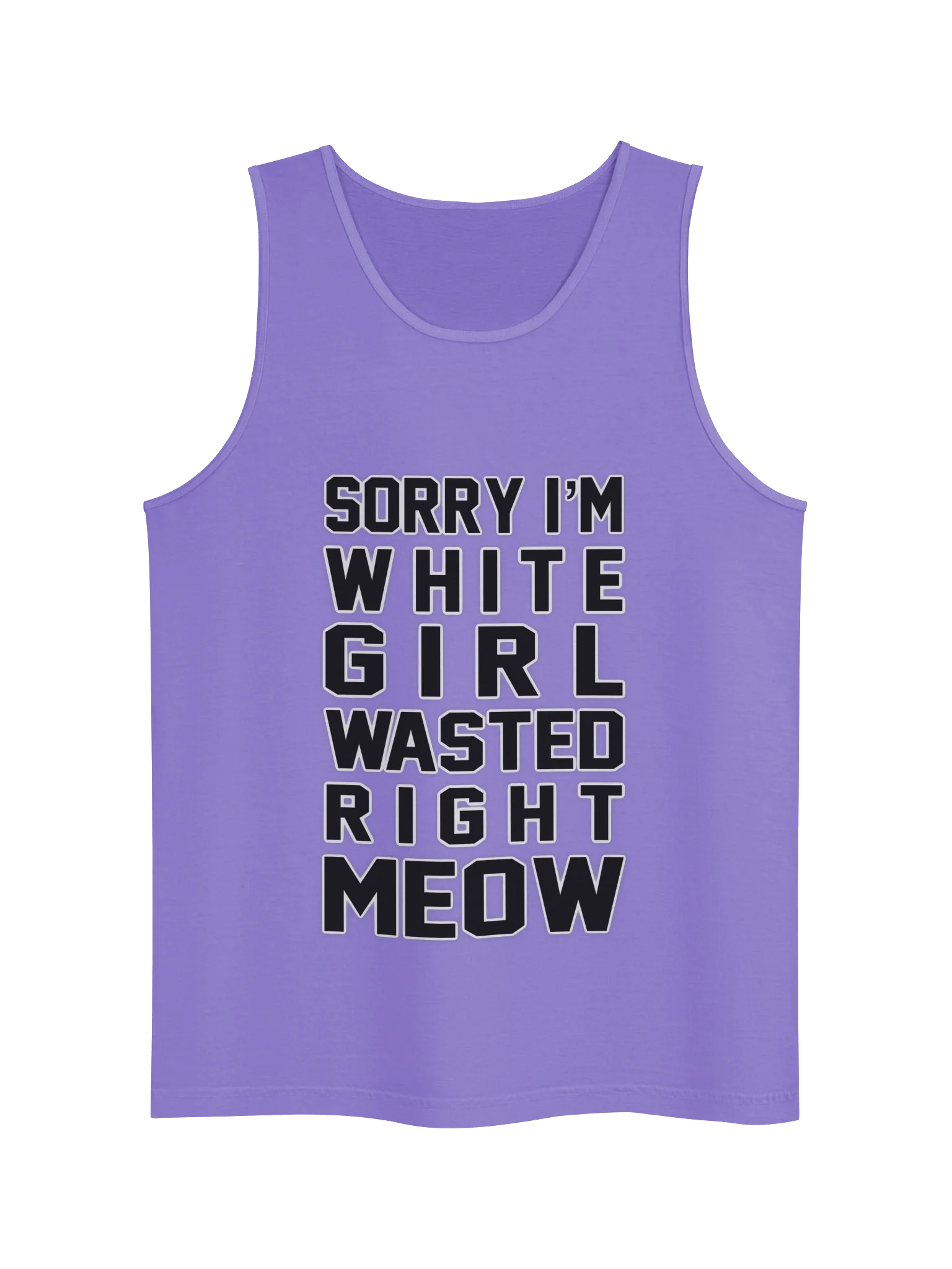 White Girl Wasted Right Meow Tank