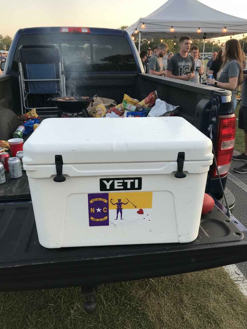 North Carolina Revenge Flag Sticker-Purple and Gold Edition product image (1)
