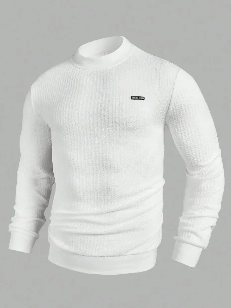 Manfinity RelaxMax Men's Casual Pullover Long Sleeve Sweatshirt With Stand Collar product image (1)