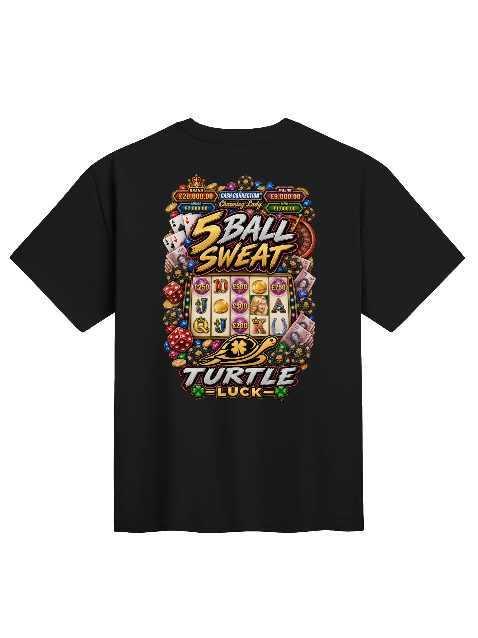 Turtle Luck Minimal Logo Heavy Tee (5 Ball Sweat Collection) product image (2)