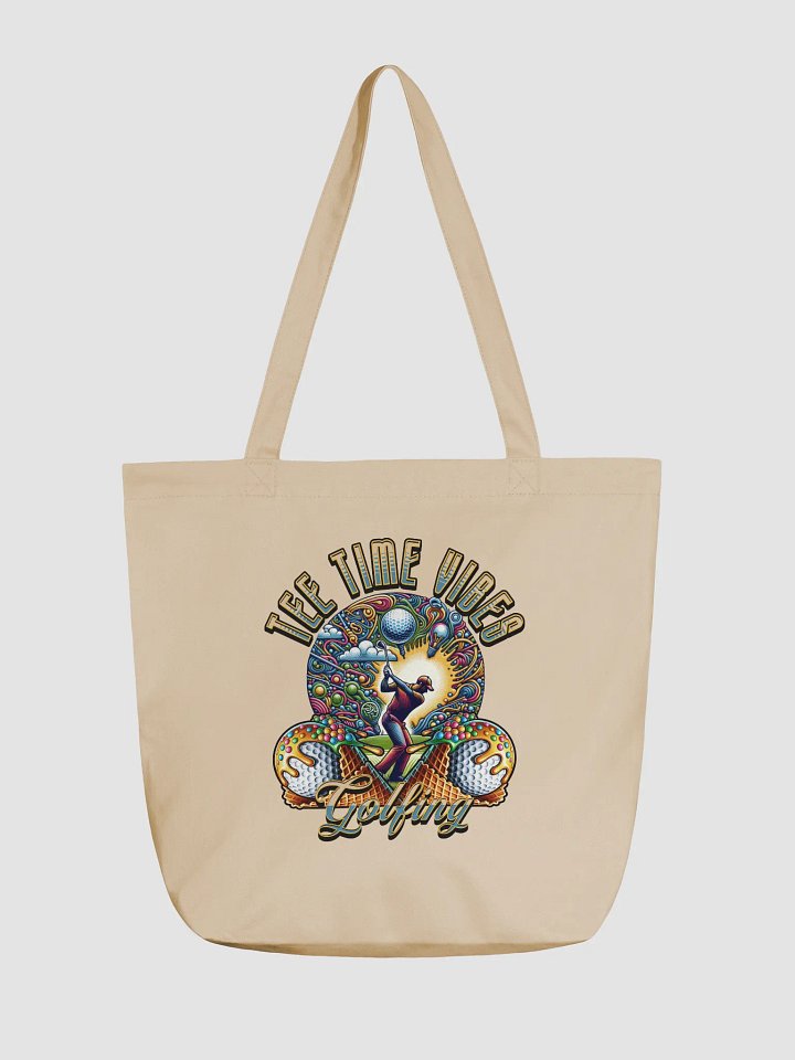 Tee Times Vibes Golfing Eco-Friendly Tote Bag product image (5)