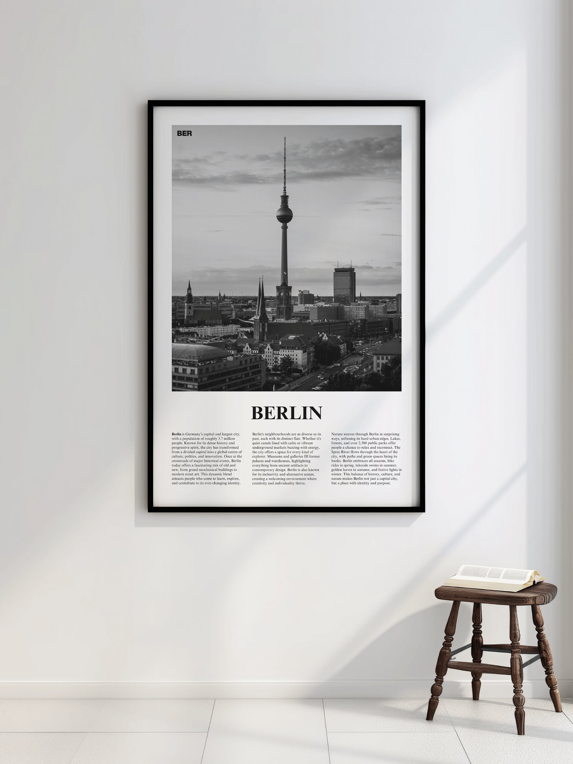 Berlin 01 Newspaper Poster | Framed product image (2)
