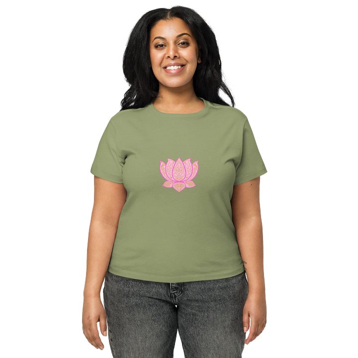 Golden Lotus Women's High-Waisted Tee product image (1)