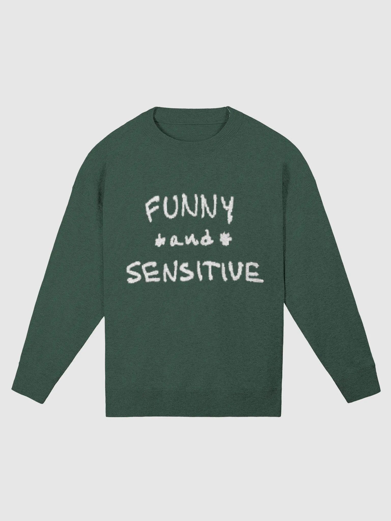 FUNNY *and* SENSITIVE (pine) knitwear crewneck product image (5)