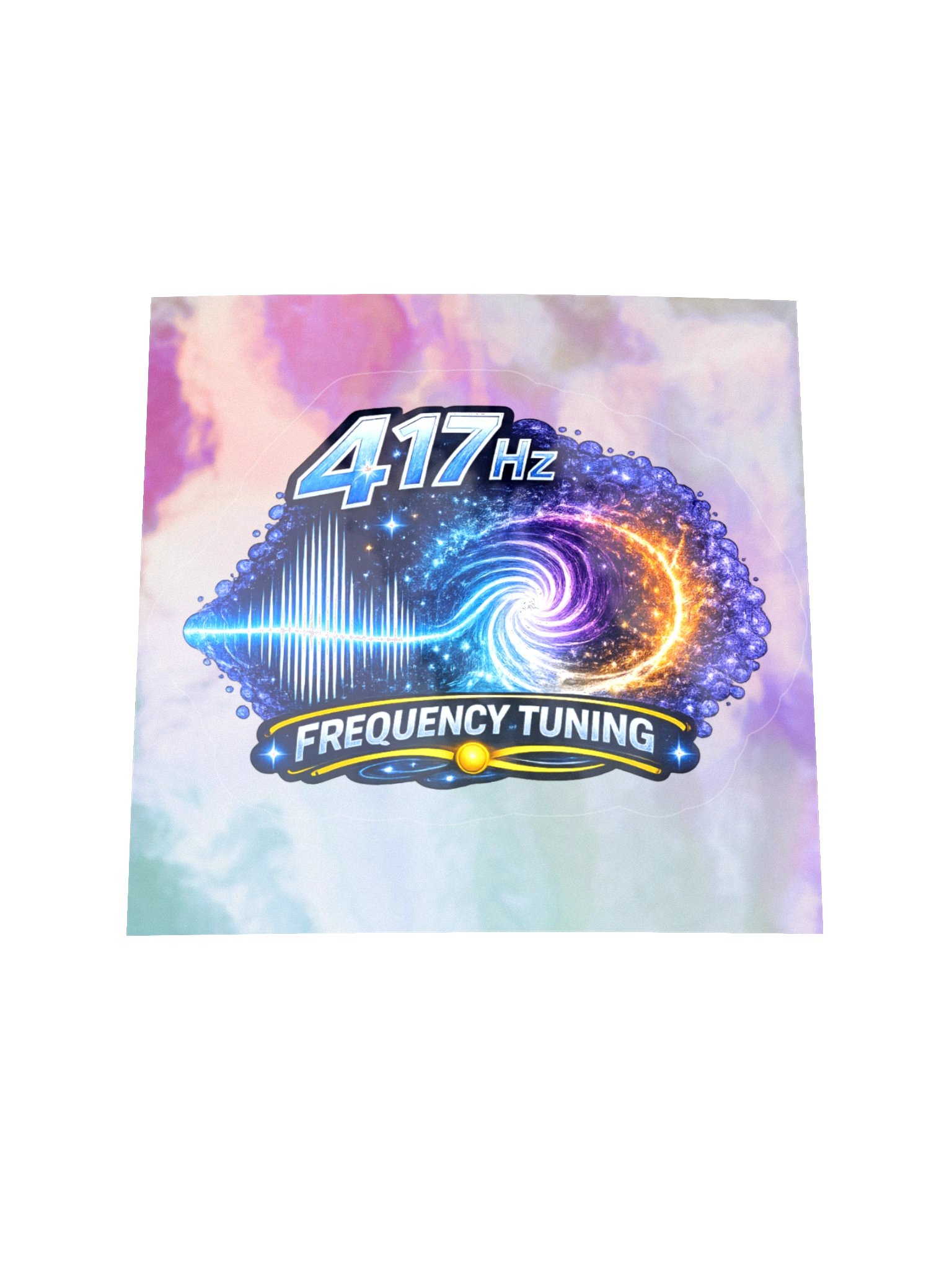 417 Hz Frequency Sticker on Holographic backing product image (2)