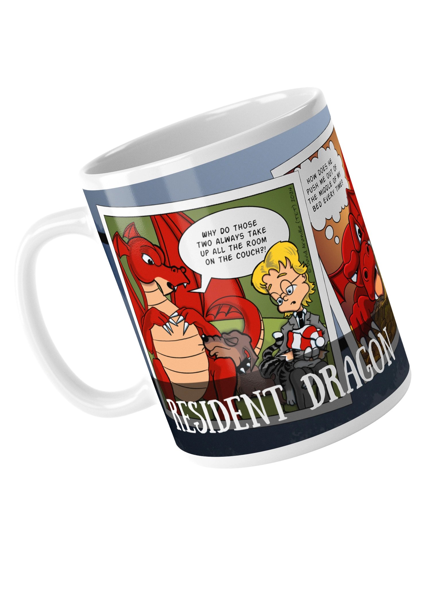 Resident Dragon Comic Sleep Three-Panel Mug product image (5)
