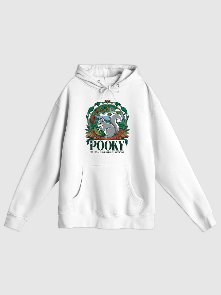 Premium, super soft Hoodie: Pooky for the legalization of nature's medicine product image (1)