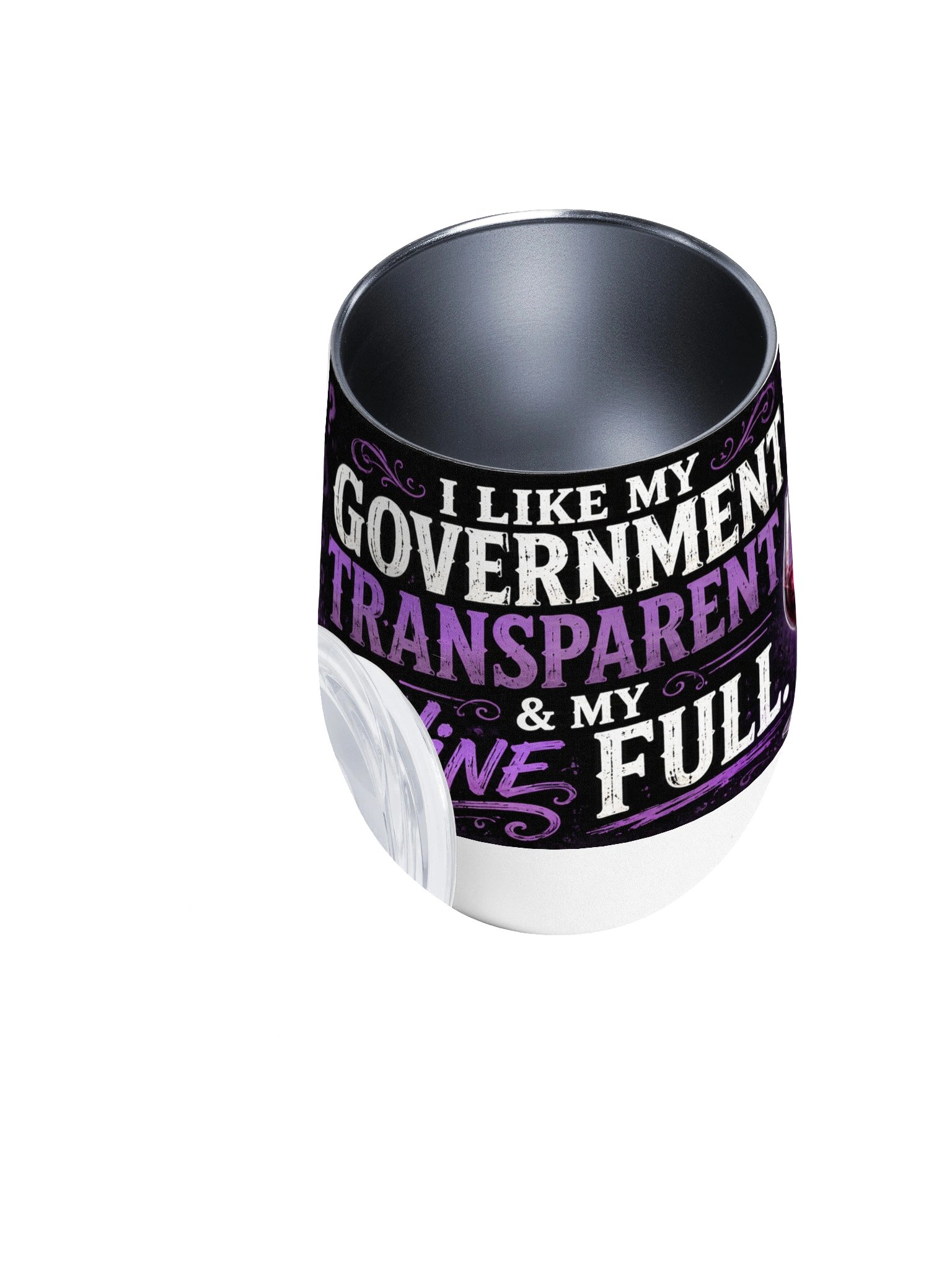 Transparent Government, Full Wine Tumbler product image (3)