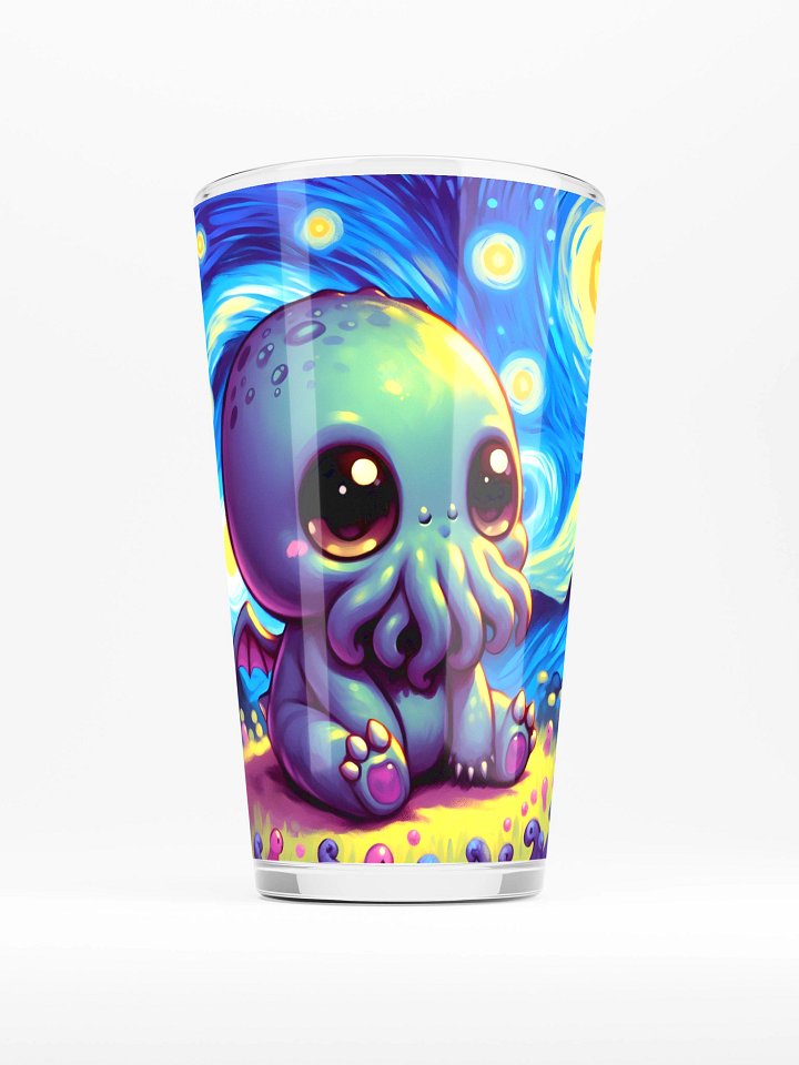 Starry Nights with Cute Cthulhu Pint Glass product image (2)