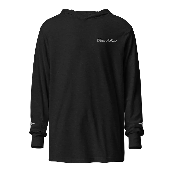 F&F Script Hooded Long Sleeve Tee (EMBRD) product image (1)