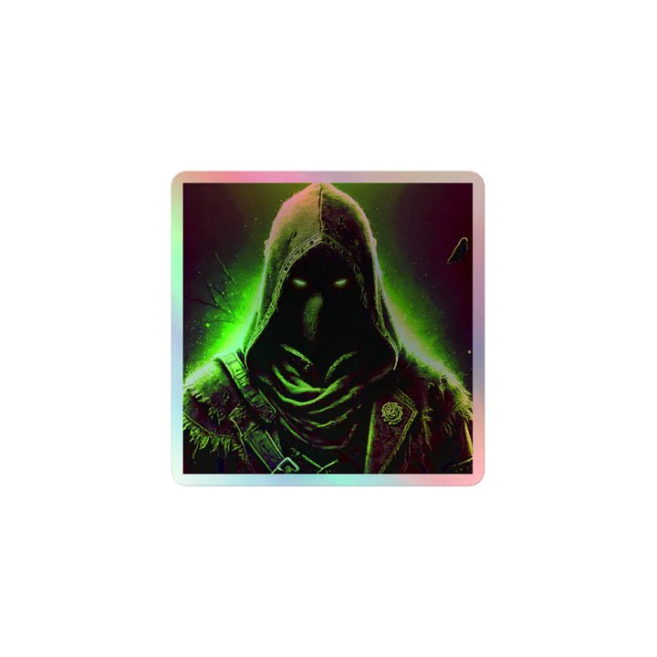 Kryme’s Hooded Figure Holographic Sticker ✨ product image (1)